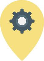 Location Settings Flat Color Icon vector