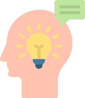 Brainstorming Ideas Flat Color Icon vector