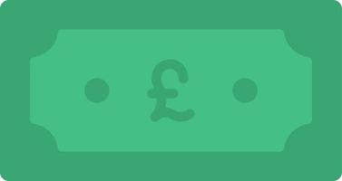 Pound Currency Flat Color Icon vector