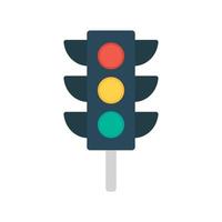 semáforo icono de color plano vector