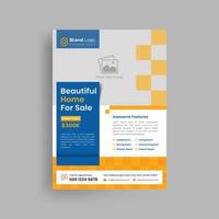 Beautiful Home For Sale Real Estate Flyer Design Vector