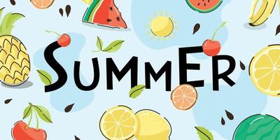 Premium flat design of summer season banner vector