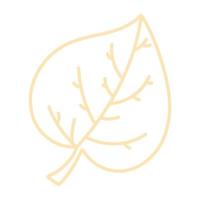 An icon of leaf in hand drawn vector