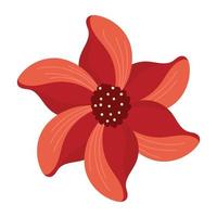 Hand drawn flower vector design in colorful vector