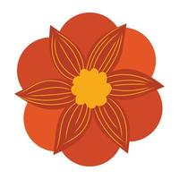 Hand drawn flower vector design in colorful vector