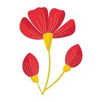 A flowering plant flat icon design vector