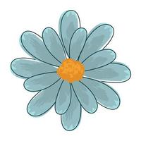 Trendy flower design in hand drawn vector