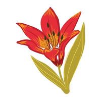 A flowering plant flat icon design vector