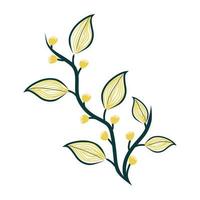 An icon of plant leaves branch flat design vector