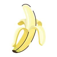 Healthy diet, editable doodle flat icon of banana vector