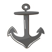 Download premium doodle flat icon of anchor vector