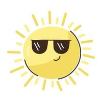 Beautifully designed doodle flat icon of sun vector