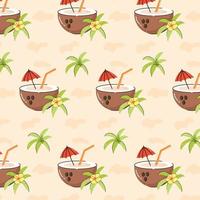 Creatively designed coconut pattern, flat design vector