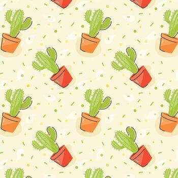 A skillfully crafted design of cactus pattern vector