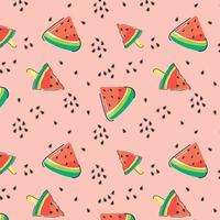 A captivating flat design of watermelon pattern vector