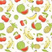 A skillfully crafted design of fruit pattern vector