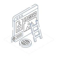 Check this isometric icon of website design vector
