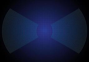 Sound waves oscillating dark light vector