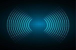 Sound waves oscillating dark light vector
