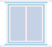 Vintage window frame semi flat color vector object