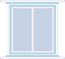 Vintage window frame semi flat color vector object