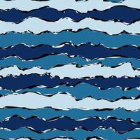 Distorted wave seamless pattern. Grunge lines background. Backdrops with sea, rivers or water texture. Wavy beach brush stroke endless wallpaper vector