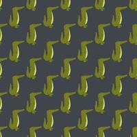 Cute crocodile seamless pattern. Background with funny alligator in doodle style for fabric. vector