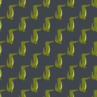 Cute crocodile seamless pattern. Background with funny alligator in doodle style for fabric. vector