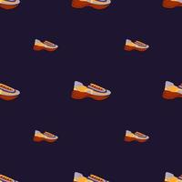 Seamless pattern with modern sneakers. Background with shoes for active lifestyle in doodle style. vector