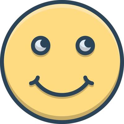 Colorful icon for smile