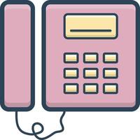 Colorful icon for pbx vector