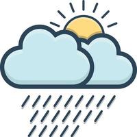 Colorful icon for weather vector