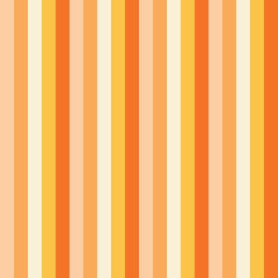 Abstract seamless pattern with vertical stripes flat style, vector illustration. Different shades of orange and yellow. Design for fabric, textile, web