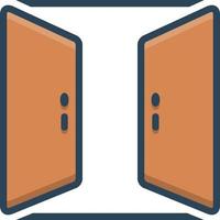 Colorful icon for open vector