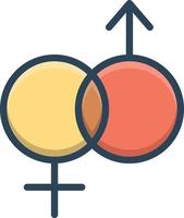 Colorful icon for unisex vector