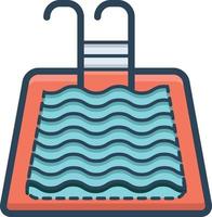 Colorful icon for swimming vector