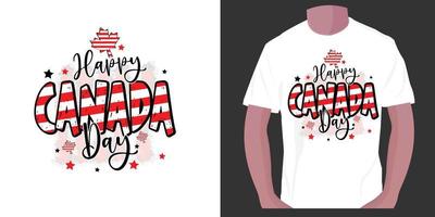 diseño de camisetas del día de canadá, diseño de camisetas de sublimación del día de canadá. vector