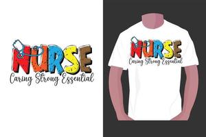 diseño de camisetas de sublimación de enfermera, diseño de tipografía del día de la enfermera.