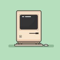 Vector Flat Illustration Of Macintosh