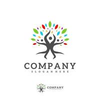 People Tree logo vector template, Creative Tree logo design concepts