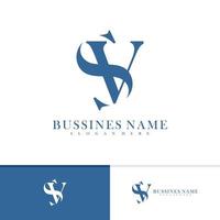 Initial S V logo design vector template, Creative S V logo design concepts