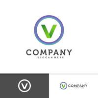 plantilla vectorial inicial del logotipo vo, conceptos creativos de diseño del logotipo vo vector