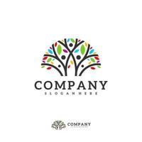 People Tree logo vector template, Creative Tree logo design concepts