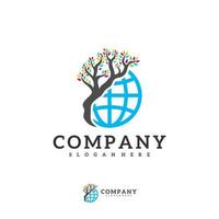 World Tree logo vector template, Creative Tree logo design concepts