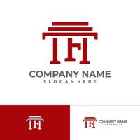 plantilla de vector de diseño de logotipo tft inicial, conceptos de diseño de logotipo t creativo