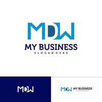 Initial M W D logo vector template, Creative M W D logo design concepts