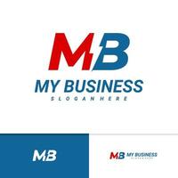 Initial M B with Electric logo vector template, Creative M B logo design concepts