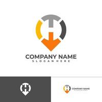 plantilla vectorial de diseño de logotipo th inicial, conceptos de diseño de logotipo th creativos vector