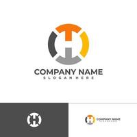 plantilla vectorial de diseño de logotipo th inicial, conceptos de diseño de logotipo th creativos vector