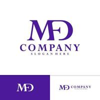 Initial M F D logo vector template, Creative M F D logo design concepts